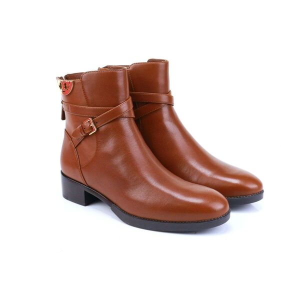 NIB Tory Burch SIDNEY Bootie Boots in Penny Brown 9 $399+ - Picture 1 of 7